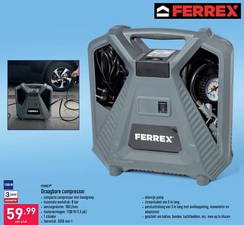 oog Voorlopige Port Ferrex Ferrex draagbare compressor - Promotie bij Aldi