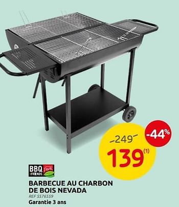 Promoties Barbecue au charbon de bois nevada bbq+friends - BBQ & Friends  - Geldig van 16/03/2022 tot 28/03/2022 bij Brico