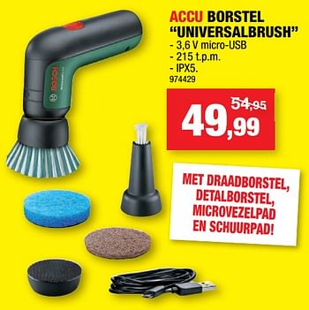 Promoties Accu borstel universalbrush - Bosch - Geldig van 16/03/2022 tot 27/03/2022 bij Hubo