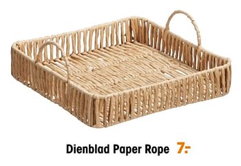 Promoties Dienblad paper rope - Huismerk - Kwantum - Geldig van 21/03/2022 tot 30/03/2022 bij Kwantum