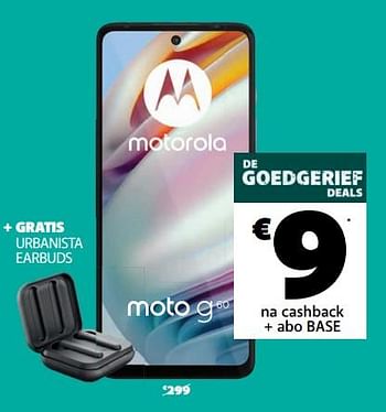 Promoties Motorola na cashback + abo base - Motorola - Geldig van 18/03/2022 tot 31/03/2022 bij Base