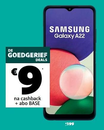 Promoties Samsung na cashback + abo base - Samsung - Geldig van 18/03/2022 tot 31/03/2022 bij Base