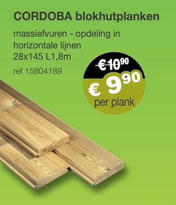 Promoties Cordoba blokhutplanken - Cartri - Geldig van 07/03/2022 tot 10/04/2022 bij Europoint