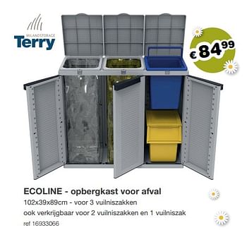 Promoties Ecoline - opbergkast voor afval - Terry - Geldig van 07/03/2022 tot 10/04/2022 bij Europoint