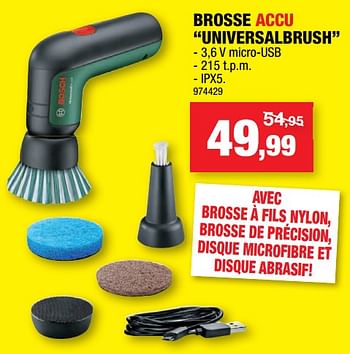 Promotions Brosse accu universalbrush - Bosch - Valide de 16/03/2022 à 27/03/2022 chez Hubo