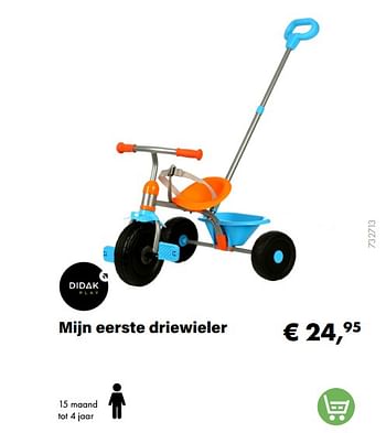 Promoties Mijn eerste driewieler - Didak - Geldig van 21/03/2022 tot 05/06/2022 bij Multi Bazar