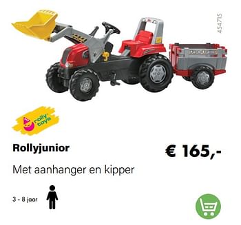 Promoties Rollyjunior met aanhanger en kipper - Rolly toys - Geldig van 21/03/2022 tot 05/06/2022 bij Multi Bazar