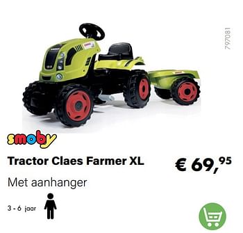 Promoties Tractor claes farmer xl - Smoby - Geldig van 21/03/2022 tot 05/06/2022 bij Multi Bazar