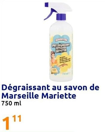 Promotions Dégraissant au savon de marseille mariette - Produit Maison - Action - Valide de 16/03/2022 à 22/03/2022 chez Action