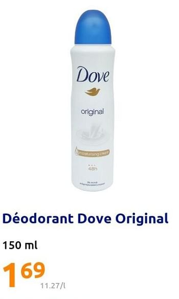 Promotions Déodorant dove original - Dove - Valide de 16/03/2022 à 22/03/2022 chez Action