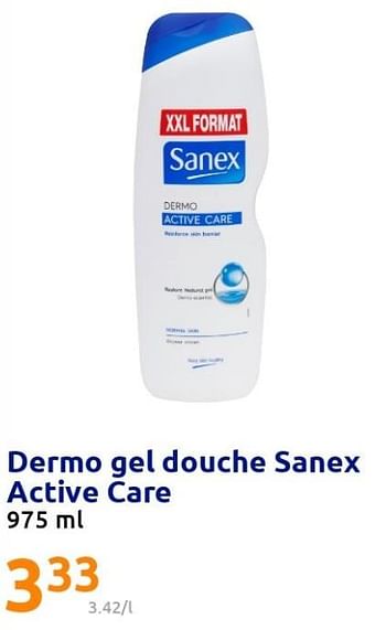 Promotions Dermo gel douche sanex active care - Sanex - Valide de 16/03/2022 à 22/03/2022 chez Action