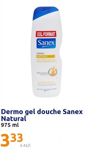 Promotions Dermo gel douche sanex natural - Sanex - Valide de 16/03/2022 à 22/03/2022 chez Action