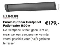 Eurom outdoor heatpanel patioheater 1800w-Eurom