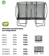 Silhouette trampoline black, met veiligheidsnet-Huismerk - Multi Bazar