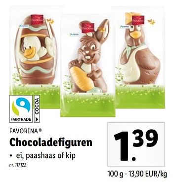 Promoties Chocoladefiguren - Favorina - Geldig van 28/03/2022 tot 02/04/2022 bij Lidl