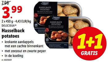 Promoties Hasselback potatoes - Delicieux - Geldig van 28/03/2022 tot 02/04/2022 bij Lidl