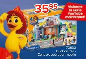 Promotions 70830 duck on call - centre d‘opération mobile - Playmobil - Valide de 27/03/2022 à 17/04/2022 chez Euro Shop