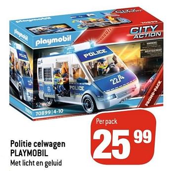 glans cap Steen Playmobil Politie celwagen playmobil - Promotie bij Match