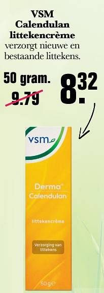 Promoties Vsm calendulan littekencrème - VSM - Geldig van 16/03/2022 tot 22/04/2022 bij De Online Drogist