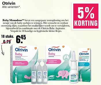 Promoties Baby monodose - Otrivin - Geldig van 16/03/2022 tot 22/04/2022 bij De Online Drogist