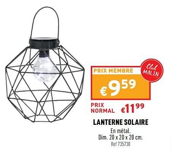 Promotions Lanterne solaire - Produit maison - Trafic  - Valide de 30/03/2022 à 03/04/2022 chez Trafic