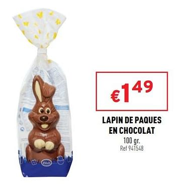 Promotions Lapin de paques en chocolat - Produit maison - Trafic  - Valide de 30/03/2022 à 03/04/2022 chez Trafic
