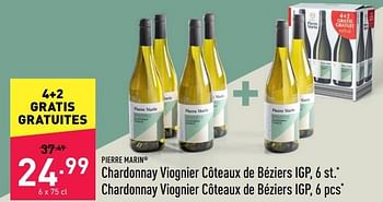 Promotions Chardonnay viognier côteaux de béziers igp - Vins blancs - Valide de 28/03/2022 à 08/04/2022 chez Aldi