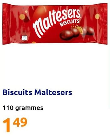Promotions Biscuits maltesers - Maltesers - Valide de 23/03/2022 à 29/03/2022 chez Action