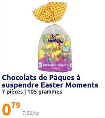 Promotions Chocolats de pâques à suspendre easter moments - Easter Moments - Valide de 23/03/2022 à 29/03/2022 chez Action