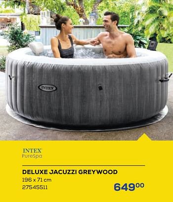 Promoties Deluxe jacuzzi greywood - Intex - Geldig van 25/03/2022 tot 22/04/2022 bij Supra Bazar