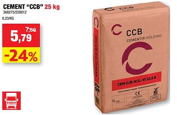 Promoties Cement ccb - Merk onbekend - Geldig van 23/03/2022 tot 03/04/2022 bij Hubo