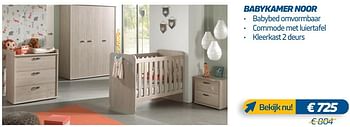 Promoties Babykamer noor - Huismerk - De Prijzenklopper - Geldig van 24/03/2022 tot 31/05/2022 bij De Prijzenklopper