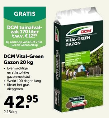 Promoties Dcm vital-green gazon - DCM - Geldig van 30/03/2022 tot 09/04/2022 bij Aveve