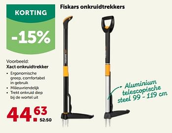 Promoties Fiskars xact onkruidtrekker - Fiskars - Geldig van 30/03/2022 tot 09/04/2022 bij Aveve