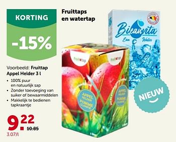 Promoties Fruittap appel helder - Fruittap - Geldig van 30/03/2022 tot 09/04/2022 bij Aveve
