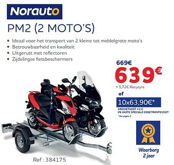 Promoties Norauto pm2 2 moto’s - Norauto - Geldig van 25/03/2022 tot 30/09/2022 bij Auto 5