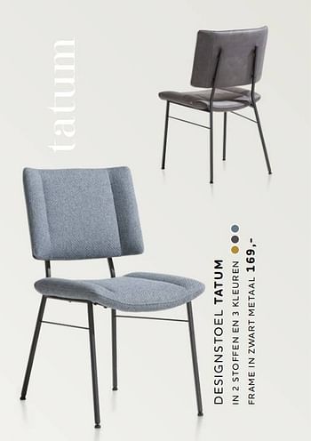 Promoties Designstoel tatum - Huismerk - Xooon - Geldig van 24/03/2022 tot 01/05/2022 bij Xooon
