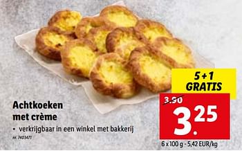 Promoties Achtkoeken met crème - Huismerk - Lidl - Geldig van 04/04/2022 tot 10/04/2022 bij Lidl