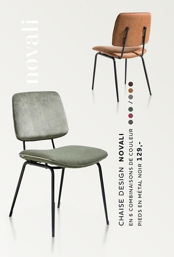 Promotions Chaise design novali - Produit Maison - Xooon - Valide de 24/03/2022 à 01/05/2022 chez Xooon