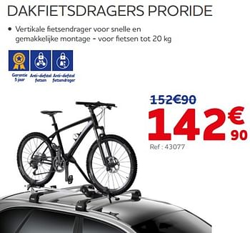 Promoties Dakfietsdragers proride - Thule - Geldig van 25/03/2022 tot 30/09/2022 bij Auto 5