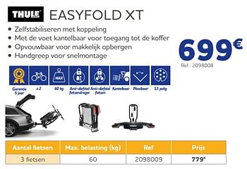 Promoties Easyfold xt - Thule - Geldig van 25/03/2022 tot 30/09/2022 bij Auto 5