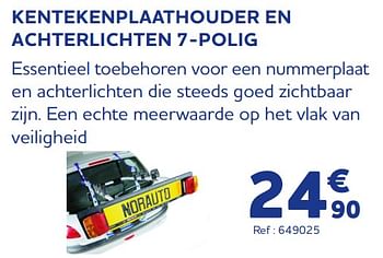 Promoties Kentekenplaathouder en achterlichten 7-polig - Huismerk - Auto 5  - Geldig van 25/03/2022 tot 30/09/2022 bij Auto 5