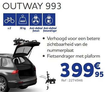 Promoties Outway 993 - Thule - Geldig van 25/03/2022 tot 30/09/2022 bij Auto 5