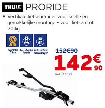 Promoties Proride - Thule - Geldig van 25/03/2022 tot 30/09/2022 bij Auto 5