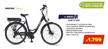 Promoties Prestige fietsen andes - Prestige Fietsen - Geldig van 26/03/2022 tot 31/08/2022 bij Euro Shop