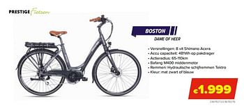 Promoties Prestige fietsen boston - Prestige Fietsen - Geldig van 26/03/2022 tot 31/08/2022 bij Euro Shop