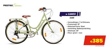 Promoties Prestige fietsen cameo - Prestige Fietsen - Geldig van 26/03/2022 tot 31/08/2022 bij Euro Shop