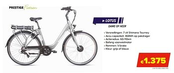 Promoties Prestige fietsen lotus - Prestige Fietsen - Geldig van 26/03/2022 tot 31/08/2022 bij Euro Shop