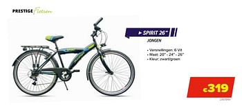 Promoties Prestige fietsen spirit 26`` - Prestige Fietsen - Geldig van 26/03/2022 tot 31/08/2022 bij Euro Shop