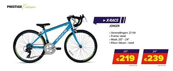 Promoties Prestige fietsen x-race 20`` - Prestige Fietsen - Geldig van 26/03/2022 tot 31/08/2022 bij Euro Shop